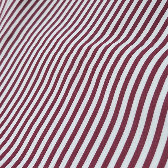 Maroon and white striped circle skirt - Picture 2 of 2